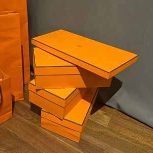 Hermes Shoes Boxes x 3, Accessory Box x 1 ( Totals 4 Boxes )